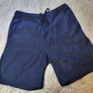 Men Denim drawstring pull on outdoor shorts 34x9